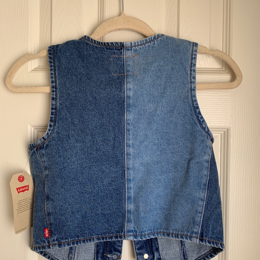 Levi's Kids Blue Denim Button Vest - Picture 6 of 6